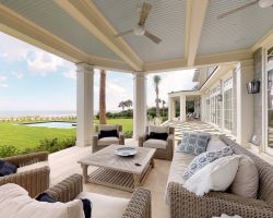 A view from the balcony of a cottage at Sea Island